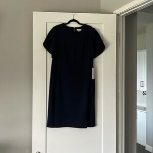 Calvin Klein Tulip Sleeve Navy Blue size 18 dress